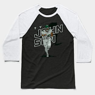 Ty Johnson New York J Player Map Baseball T-Shirt